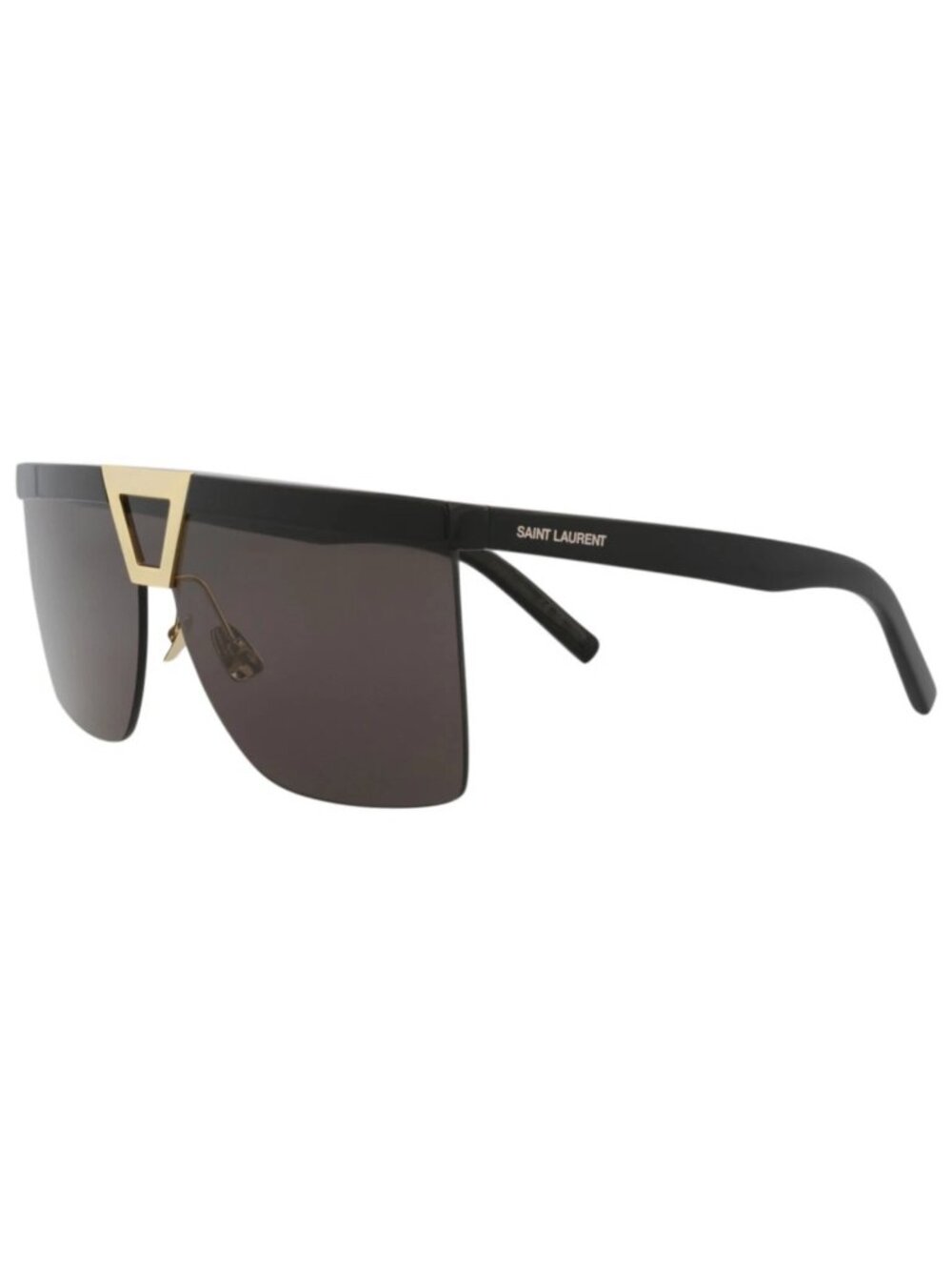 New Saint Laurent Women's Sunglasses Shield Wrap Acetate Frame Black Black Black